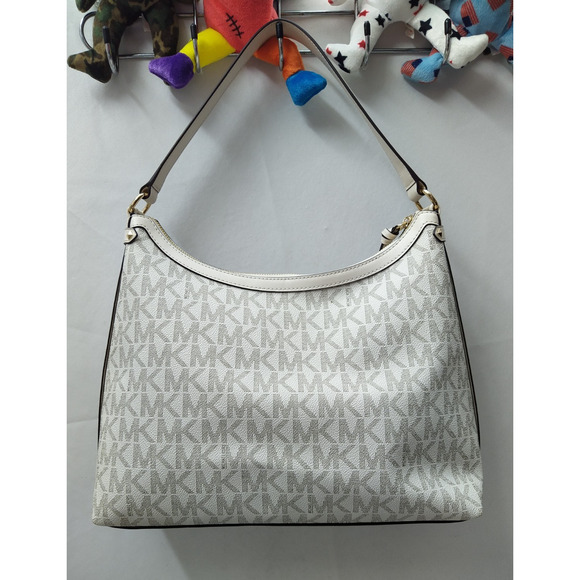 Michael Kors Maeve Vanilla Ivory Leather Zipper Closure Hobo Shoulder Bag - NWT - Picture 15 of 16